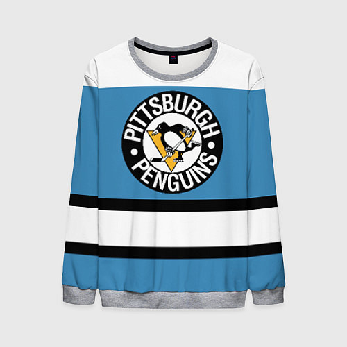 Мужской свитшот Pittsburgh Penguins: White / 3D-Меланж – фото 1