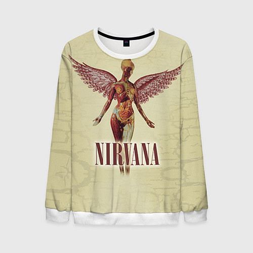 Мужской свитшот Nirvana Angel / 3D-Белый – фото 1