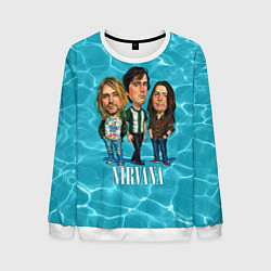 Свитшот мужской Nirvana: Water, цвет: 3D-белый