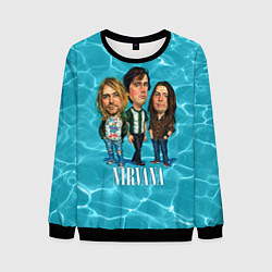 Свитшот мужской Nirvana: Water, цвет: 3D-черный