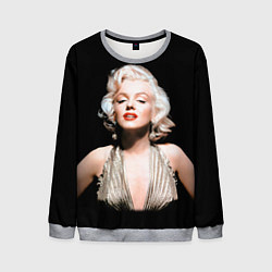 Свитшот мужской Мерлин Монро 2, цвет: 3D-меланж