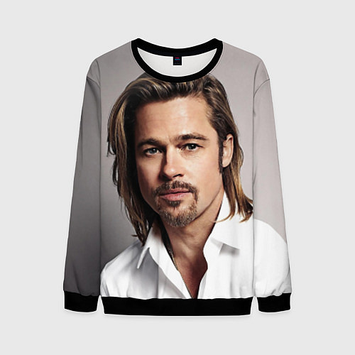 Мужской свитшот Брэд Питт / 3D-Черный – фото 1