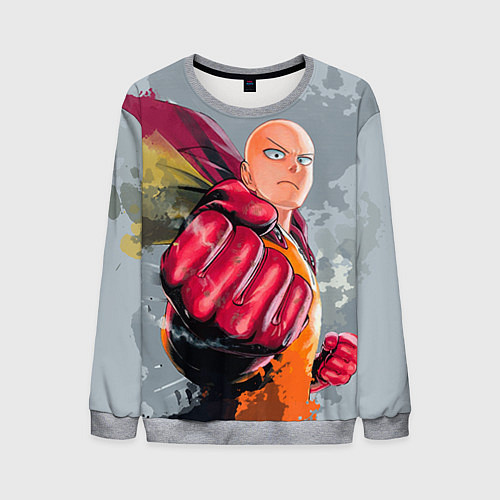 Мужской свитшот One Punch Man Fist / 3D-Меланж – фото 1