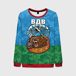 Свитшот мужской ВДВ медведь - никто кроме нас, цвет: 3D-красный