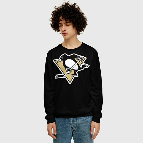 Мужской свитшот Pittsburgh Penguins: Malkin / 3D-Черный – фото 3