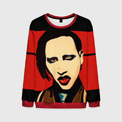 Свитшот мужской Mаrilyn Manson, цвет: 3D-красный