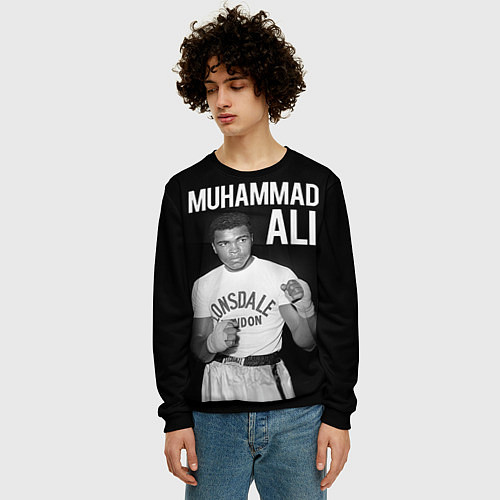 Мужской свитшот Muhammad Ali / 3D-Черный – фото 3