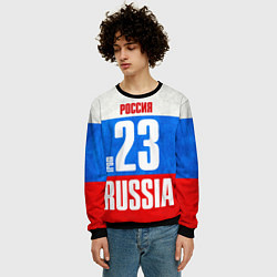 Свитшот мужской Russia: from 23, цвет: 3D-черный — фото 2