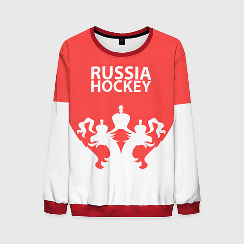 Мужской свитшот Russia Hockey / 3D-Красный – фото 1