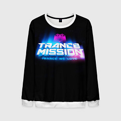 Свитшот мужской Trancemission: Trance we love, цвет: 3D-белый