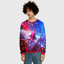 Свитшот мужской Mass effect, цвет: 3D-красный — фото 2