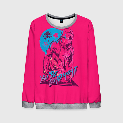 Мужской свитшот You're dead meat / 3D-Меланж – фото 1