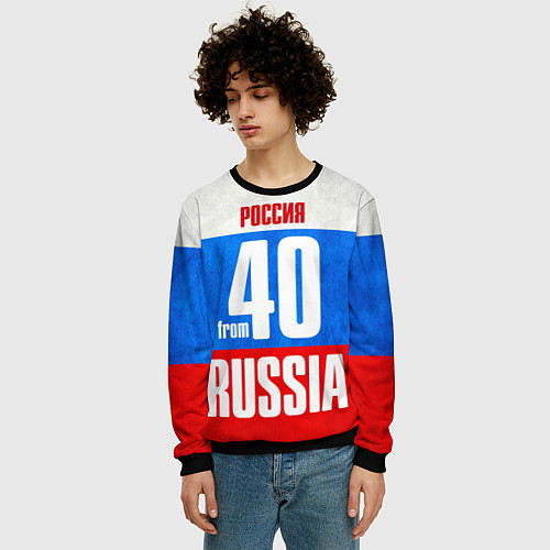 Мужской свитшот Russia: from 40 / 3D-Черный – фото 3