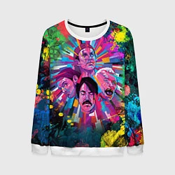 Свитшот мужской Red Hot Chili Peppers Art, цвет: 3D-белый