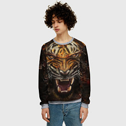 Свитшот мужской Злобный тигр, цвет: 3D-меланж — фото 2