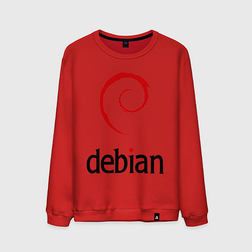 Мужской свитшот Debian / Красный – фото 1