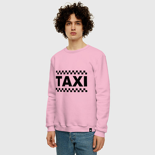 Мужской свитшот Taxi / Светло-розовый – фото 3