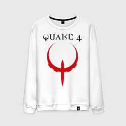 Свитшот хлопковый мужской Quake 4, цвет: белый