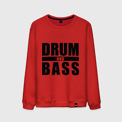 Свитшот хлопковый мужской Drum and bass4, цвет: красный