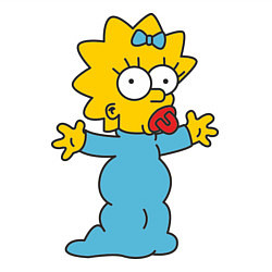 Свитшот хлопковый мужской Maggie Simpson, цвет: белый — фото 2