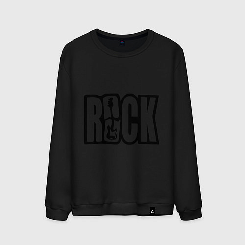 Мужской свитшот Rock Logo / Черный – фото 1