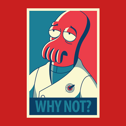 Мужской свитшот Zoidberg: Why not? / Красный – фото 3