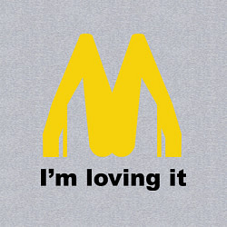 Свитшот хлопковый мужской Im Lovin It, цвет: меланж — фото 2