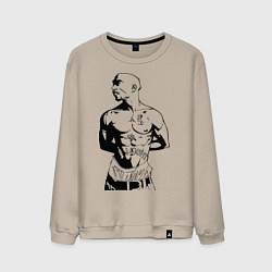 Свитшот хлопковый мужской 2pac, цвет: миндальный