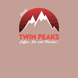 Свитшот хлопковый мужской Twin Peaks: Pie & Murder, цвет: пыльно-розовый — фото 2