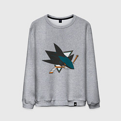 Свитшот хлопковый мужской San Jose Sharks, цвет: меланж