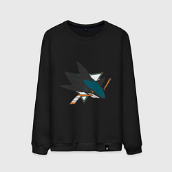 Свитшот хлопковый мужской San Jose Sharks, цвет: черный