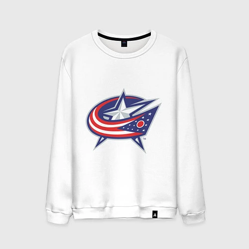 Мужской свитшот Columbus Blue Jackets / Белый – фото 1