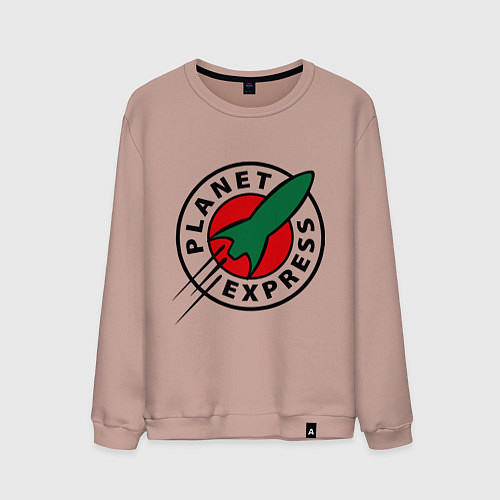 Мужской свитшот Planet Express / Пыльно-розовый – фото 1