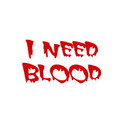 Свитшот хлопковый мужской I Need Blood, цвет: белый — фото 2