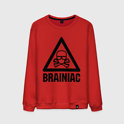 Свитшот хлопковый мужской Brainiac, цвет: красный