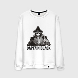 Свитшот хлопковый мужской Captain Black, цвет: белый