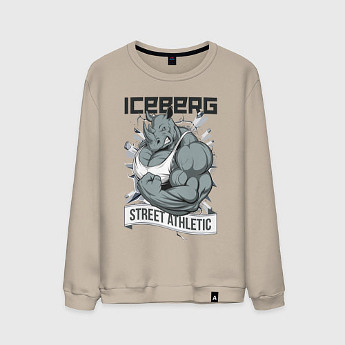 Мужской свитшот Rhino 2 | Iceberg / Миндальный – фото 1