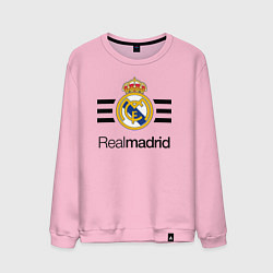 Свитшот хлопковый мужской Real Madrid Lines, цвет: светло-розовый