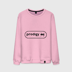 Свитшот хлопковый мужской Prodigy лого с муравьем, цвет: светло-розовый