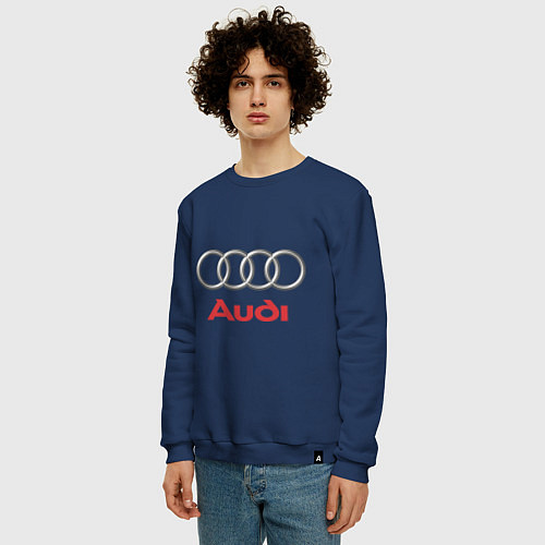 Мужской свитшот Audi / Тёмно-синий – фото 3