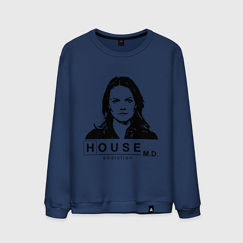 Мужской свитшот House MD: Addiction / Тёмно-синий – фото 1