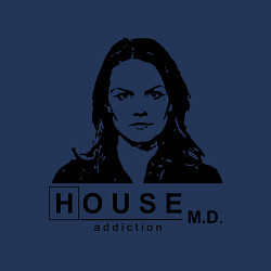 Свитшот хлопковый мужской House MD: Addiction, цвет: тёмно-синий — фото 2