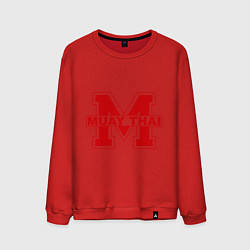 Свитшот хлопковый мужской M: Muay Thai, цвет: красный