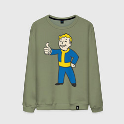 Свитшот хлопковый мужской Fallout Boy, цвет: авокадо