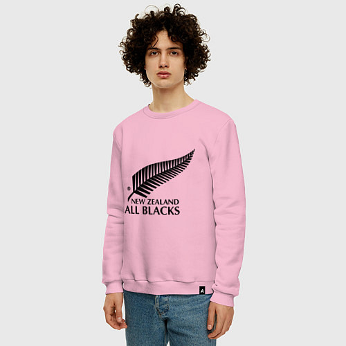 Мужской свитшот New Zeland: All blacks / Светло-розовый – фото 3