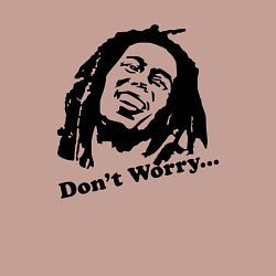 Свитшот хлопковый мужской Bob Marley: Don't worry, цвет: пыльно-розовый — фото 2
