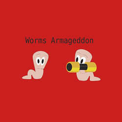 Свитшот хлопковый мужской Worms armageddon, цвет: красный — фото 2