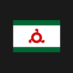 Свитшот хлопковый мужской Ингушетия: флаг, цвет: черный — фото 2