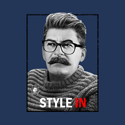 Свитшот хлопковый мужской Stalin: Style in, цвет: тёмно-синий — фото 2