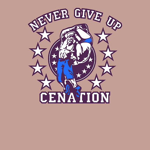 Мужской свитшот WWE Never Give Up / Пыльно-розовый – фото 3